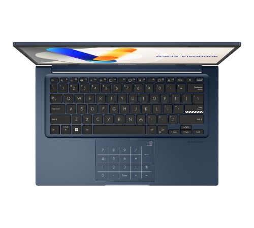 Ноутбук/ ASUS X1404VA-EB416W 14"(1920x1080 (матовый) IPS)/Intel Core i5 1335U(1.3Ghz)/8192Mb/512PCISSDGb/noDVD/Int:Intel Iris Xe Graphics/Cam/BT/WiFi/42WHr/war 1y/1.4kg/Quiet Blue/Win11Home + NumberPad Ноутбук/ ASUS X1404VA-EB416W 14"(1920x1080 (матовый) IPS)/Intel Core i5 1335U(1.3Ghz)/8192Mb/512PCISSDGb/noDVD/Int:Intel Iris Xe Graphics/Cam/BT/WiFi/42WHr/war 1y/1.4kg/Quiet Blue/Win11Home + NumberPad