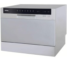 Посудомоечная машина Korting/ Отдельност.настольная, А+/А/А, электронное управление  LED индикаторы, 7 прогр., 6 компл., таймер отложенного старта 1-24 часов, защита от протечек, прграмма самоочистки, возможность подключения к горячей воде; Ур.шума 49 дБ;