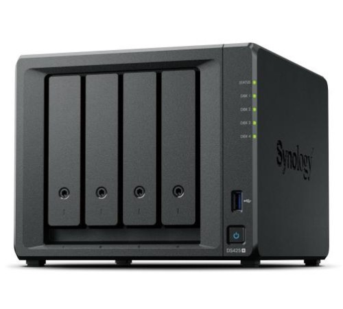 Система хранения данных Synology QC 2,0GhzCPU/2GB(6)/RAID0,1,10,5,6/upto 4HP HDD SATA(3.5', 2.5')/2xM.2/2xUSB3.2/1xGbE/1x2.5GbE/iSCSI/1xPS/1YW repl DS423+