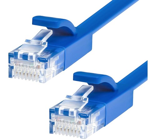 Greenconnect Патч-корд PROF плоский прямой 1.5m, UTP медь кат.6, синий, 30 AWG, GCR-LNC621-1.5m ethernet high speed 10 Гбит/с, RJ45, T568B Greenconnect Патч-корд PROF плоский прямой 1.5m, UTP медь кат.6, синий, 30 AWG, GCR-LNC621-1.5m ethernet high speed 10 Гбит/с, RJ45, T568B