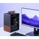 Корпус без блока питания/ Case JONSBO T6, Mini-Tower, 1x140mm, 1xUSB-A 3.0 + 1xUSB-C 3.2, mITX, wood panel + wooden handle Black