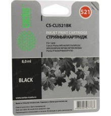 -/ Картридж струйный Cactus CS-CLI521BK черный (8.4мл) для Canon Pixma MP540/MP550/MP620/MP630/MP640/MP