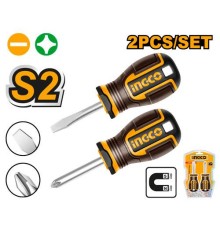 Набор отверток из 2 предметов Ingco HKSDS2028,SL,PH, магн.наконечник