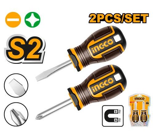 Набор отверток из 2 предметов Ingco HKSDS2028,SL,PH, магн.наконечник Набор отверток из 2 предметов Ingco HKSDS2028,SL,PH, магн.наконечник