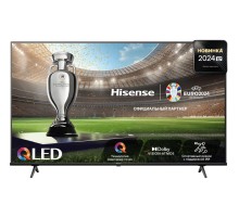 Телевизор ЖК 75'' Hisense/ 75", QLED, Ultra HD, Smart TV (ОС VIDAA U6), Wi-Fi, PCI 2000, DVB-T2/T/C/S2/S, 2х10W, CI+(1.4), 3хHDMI, 2хUSB, Works with Alexa, Alexa Built-in, VIDAA Voice, Yandex, Black 2024