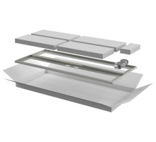 ITK Дверь перфор. двустворч. для шкафа LINEA N 24U 600мм сер