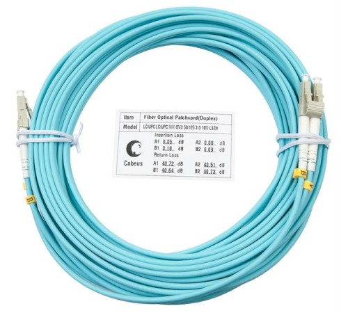 Cabeus FOP-50-LC-LC-25m Шнур оптический duplex LC-LC 50/125 mm OM3 25м LSZH Cabeus FOP-50-LC-LC-25m Шнур оптический duplex LC-LC 50/125 mm OM3 25м LSZH