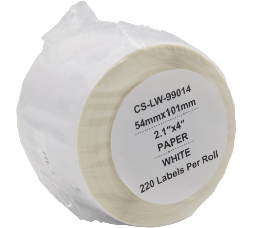 -/ Этикетки Cactus CS-LW-99014 сег.:101x54мм черный белый 220шт/рул Dymo Label Writer 450/4XL