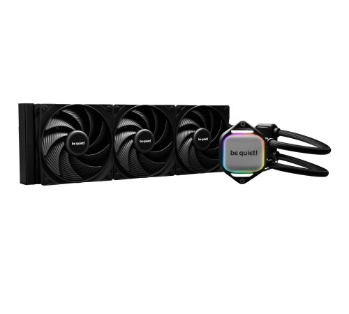 Водяное охлаждение для процессора/ Water Cooling System be quiet! PURE LOOP 2 360mm (280W, 360mm, Black, ARGB Pump/ Fans: 3x120mm, 59.6CFM, 36.8dBA, 2100RPM/ Pump height -mm, -dBA, 5500RPM, Rad thickness 27mm/ S: 1851, 1700, 1200, 115X, AM5, AM4) Водяное охлаждение для процессора/ Water Cooling System be quiet! PURE LOOP 2 360mm (280W, 360mm, Black, ARGB Pump/ Fans: 3x120mm, 59.6CFM, 36.8dBA, 2100RPM/ Pump height -mm, -dBA, 5500RPM, Rad thickness 27mm/ S: 1851, 1700, 1200, 115X, AM5, AM4)