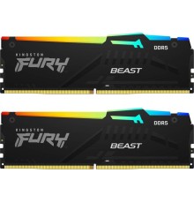 Память оперативная/ Kingston 64GB 6000MT/s DDR5 CL36 DIMM (Kit of 2) FURY Beast RGB EXPO