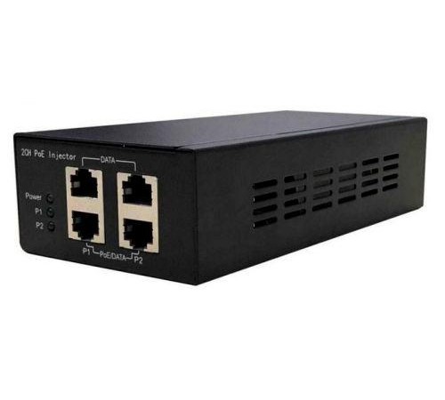 Инжектор/ OSNOVO PoE-инжектор Gigabit Ethernet на 2 порта, PoE на порт - до 30W