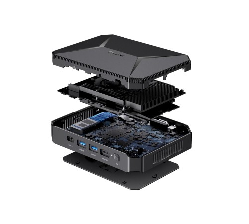 Компьютер Chuwi HeroBox  Intel N-series N100(0.8Ghz)/8192Mb/256SSDGb/Int:Intel UHD Graphics 600/BT/WiFi/war 1y/0.59kg/Black/Win11Home + USB2.0*2/USB3.0*2/Type-C*1/HDMI*1/VGA*1/RJ45*1/WIFI6,BT5.2/bracket