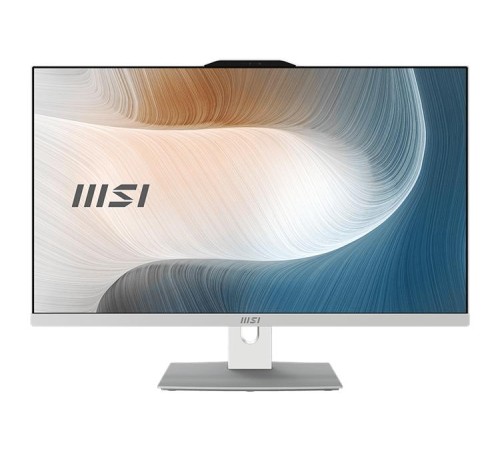 Моноблок MSI Modern AM272P 1M AiO 27" FHD (1920x1080)IPS AG Non-touch, Core i3-100U (1.2GHz), 8GB DDR5(1x8GB),512GB SSD M.2,Intel UHD,WiFi,BT,camera,WirelessKB&mouse Eng/Rus,NoOS,1y w-ty,White