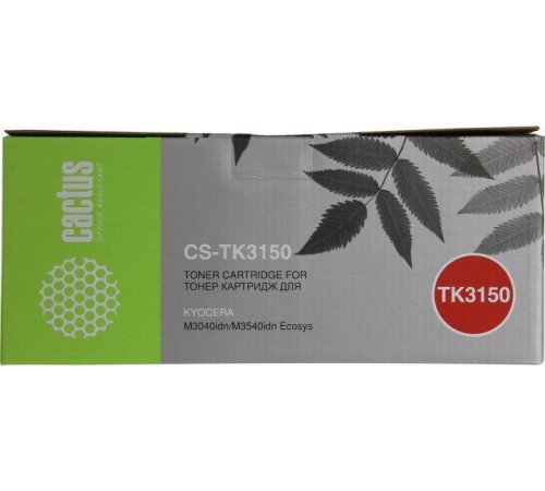 -/ Картридж лазерный Cactus CS-TK3150 TK-3150 черный (14500стр.) для Kyocera Mita M3040idn/M3540idn Eco