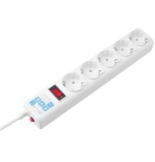Сетевой фильтр Ф-удлинитель, PC 0,5м 5р, бел. 10А, SPG-B-0,5M-WHITE