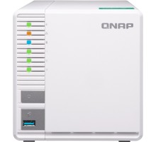 Сетевое хранилище без дисков/ SMB QNAP TS-364-8G NAS 3 HDD, 4-core Intel Celeron N5105/N5095 2.0 up to 2.9 GHz, 8 GB RAM (1x8 GB) up to 16 GB (2x8GB), 2.5 Gigabit Ethernet, 2xUSB 3.2 Gen 2 (10Gbps), 1xUSB 3.2 Gen 1, 2xM.2 PCIe Gen 3 x2 slots