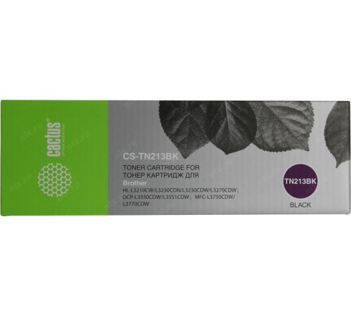 -/ Картридж лазерный Cactus CS-TN213BK TN-213B черный (1400стр.) для Brother HL 3230/DCP3550/MFC3770