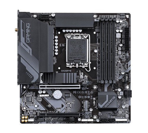 Материнская плата/ MB GIGABYTE INTEL B760 s1700, 4xDDR5(192GB), HDMI 2.0/DP, 1xPCIe 4.0x16, 1xPCIe 3.0x16, 1xLAN (2.5GbE), Wi-Fi, BT, 4xSATA 6Gb/s, 2xM.2, 3xUSB 3.2, 5xUSB 2.0, mATX Материнская плата/ MB GIGABYTE INTEL B760 s1700, 4xDDR5(192GB), HDMI 2.0/DP, 1xPCIe 4.0x16, 1xPCIe 3.0x16, 1xLAN (2.5GbE), Wi-Fi, BT, 4xSATA 6Gb/s, 2xM.2, 3xUSB 3.2, 5xUSB 2.0, mATX