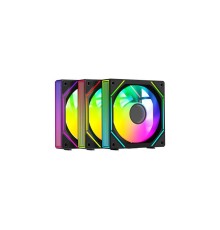 Вентилятор для корпуса Ocypus Gamma F12 UNI BK ARGB REVERSE BLADE 3 IN 1, 3x120x120x25mm, 4-PIN PWM, 800-1800 RPM, 31 DBA MAX, HYDRO BEARING