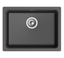 Кухонная мойка RIVELATO RIVELATO Мойка BERKANA 50 1-чаш 560*430, монтаж: универсальный, материал: кварц, цвет: антрацит