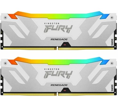 Память оперативная/ Kingston 32GB 6800MT/s DDR5 CL36 DIMM (Kit of 2) FURY Renegade RGB White XMP Память оперативная/ Kingston 32GB 6800MT/s DDR5 CL36 DIMM (Kit of 2) FURY Renegade RGB White XMP