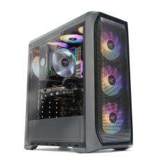 Корпус ZALMAN N5 MF, ATX, BLACK, WINDOW, 2xCombo (3.5” or 2.5”), 4x2.5", 2xUSB2.0, 1xUSB3.0, FRONT 3x120mm RGB, REAR 1x120mm RGB