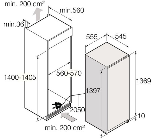 Встраиваемый морозильный шкаф ASKO/ Встраиваемый морозильный шкаф ASKO, Арт. 743671, высота 140 см, объем 151 л, NoFrost, LED освещение, электронная панель управления, телескопические направляющие