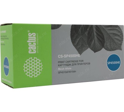 -/ Картридж лазерный Cactus CS-SP4500HE 407318 черный (12000стр.) для Ricoh Aficio SP 4510DN/SP 4510SF