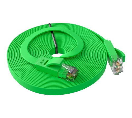 GCR Патч-корд PROF плоский прямой 7.5m, UTP медь кат.6, зеленый, 30 AWG, GCR-LNC625-7.5m, ethernet high speed 10 Гбит/с, RJ45, T568B GCR Патч-корд PROF плоский прямой 7.5m, UTP медь кат.6, зеленый, 30 AWG, GCR-LNC625-7.5m, ethernet high speed 10 Гбит/с, RJ45, T568B