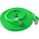 GCR Патч-корд PROF плоский прямой 7.5m, UTP медь кат.6, зеленый, 30 AWG, GCR-LNC625-7.5m, ethernet high speed 10 Гбит/с, RJ45, T568B