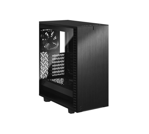 Корпус ПК без блока питания/ Case Fractal Design Define 7 Compact TG Light Tint, Midi-Tower, 1x120mm + 1x140mm, 2xUSB-A 2.0 + 2xUSB-A 3.2 + 1xUSB 3.2 Type-C ATX, mATX, mITX Black