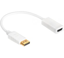 Greenconnect Переходник 0.10m Active DisplayPort/HDMI v1.2/v1.4 20M/19F белый GCR-ADP2MHDW