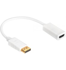 Greenconnect Переходник 0.10m Active DisplayPort/HDMI v1.2/v1.4 20M/19F белый GCR-ADP2MHDW