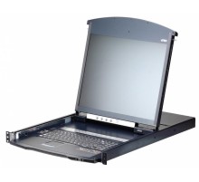 КВМ переключатель ATEN 1L/1R 16p C5 D.Rail LCD KVM over IP SW