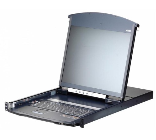 КВМ переключатель ATEN 1L/1R 16p C5 D.Rail LCD KVM over IP SW