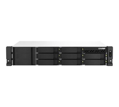 Сетевое хранилище без дисков/ SMB QNAP TS-873AeU-4G NAS 8x3.5/2.5 SATA/SSD trays, 2 x M2 PCIe, 2x 2.5 GbE, 2U rackmount, 1 PSU. AMD Ryzen V1500B 4-core/8-thread 2.2 GHz processor, 4 GB DDR4 RAM (1*4 GB) up to 64GB (2*32 GB). W/o rail kit RAIL-B02 Сетевое хранилище без дисков/ SMB QNAP TS-873AeU-4G NAS 8x3.5/2.5 SATA/SSD trays, 2 x M2 PCIe, 2x 2.5 GbE, 2U rackmount, 1 PSU. AMD Ryzen V1500B 4-core/8-thread 2.2 GHz processor, 4 GB DDR4 RAM (1*4 GB) up to 64GB (2*32 GB). W/o rail kit RAIL-B02