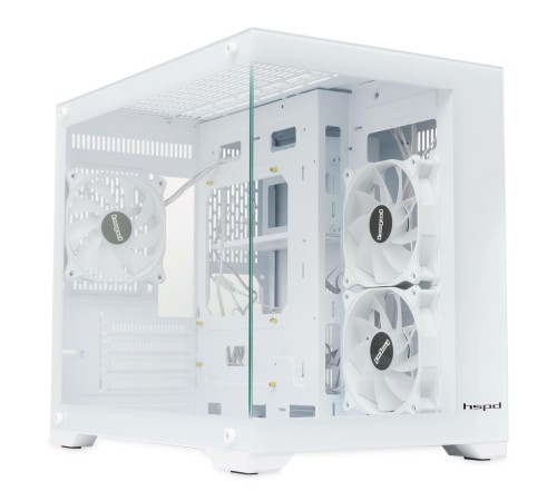 Корпус без блока питания/ Case HSPD F330, Panoramic Mini-tower, White, TG, 0.5 SPCC, 3x120mm ARGB (FN027) mATX, mITX 160/400/200mm 1x2.5", 2x3.5", 4xPCI 1xUSB-C 3.0, 2xUSB-A1.0 428x280x375mm Корпус без блока питания/ Case HSPD F330, Panoramic Mini-tower, White, TG, 0.5 SPCC, 3x120mm ARGB (FN027) mATX, mITX 160/400/200mm 1x2.5", 2x3.5", 4xPCI 1xUSB-C 3.0, 2xUSB-A1.0 428x280x375mm