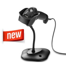 Сканер штрихкодов Zebra DS2208-SR BLACK USB KIT Комплект с подставкой: DS2208-SR00007ZZWW SCANNER, CBA-U21-S07ZBR SHIELDED USB CABLE, 20-71043-04R STAND
