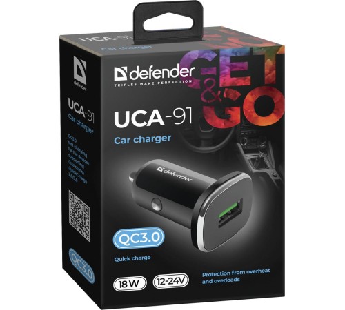 Defender Автомобильное ЗУ UCA-91 USB QC3.0, 18W