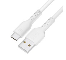 Кабель 0.5m TypeC, QC, белый, белый ПВХ