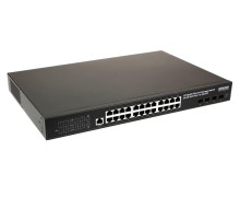 Коммутатор/ OSNOVO Промышленный управляемый L3 PoE коммутатор на 24xGE RJ-45 c PoE + 4х10G SFP+ порта