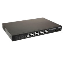 Коммутатор/ OSNOVO Промышленный управляемый L3 PoE коммутатор на 24xGE RJ-45 c PoE + 4х10G SFP+ порта