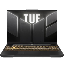 Ноутбук/ ASUS TUF F16 FX607VU-RL061 16"(1920x1200 (матовый, 144Hz) IPS)/Intel Core 5 210H(2.2Ghz)/16384Mb/512PCISSDGb/noDVD/Ext:nVidia GeForce RTX4050(6144Mb)/Cam/BT/WiFi/56WHr/war 1y/2.2kg/Mecha Gray/DOS