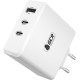 GCR Сетевое зарядное устройство 100W, 1 USB + 2 TypeC, GaN Tech Quick Charger, PD 3.0, белый