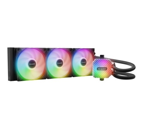 Водяное охлаждение для процессора/ Water Cooling System be quiet! LIGHT LOOP 360mm (250W, 360mm, Black, ARGB/ Fans: 3x120mm, 61.8CFM, 36.8dBA, 2100RPM/ Pump 2900RPM, Rad thickness 27mm/ S: 1851, 1700, 1200, 115X, AM5, AM4)