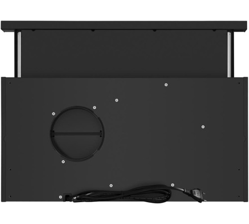 ВЫТЯЖКА HOMSair Flat 50 Black/ встраиваемая, кнопочное управление, 2 скорости, 520 м3/ч, до 20 м2, 45 дБ, угольный фильтр CF110 - 1 шт, ШхВхД: 500х176х280 мм, черный цвет
