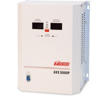 Стабилизатор POWERMAN AVS 5000P, ступенчатый регулятор, цифровые индикаторы уровней напряжения, 5000ВА, 110-260В, максимальный входной ток 32А, клеммная колодка, IP-20, навесной,  260мм х 220мм х 130мм, 9 кг./ Stabilizer POWERMAN AVS 5000P, step-type regu