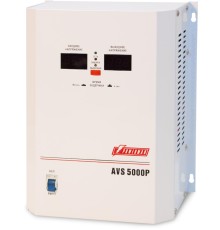 Стабилизатор POWERMAN AVS 5000P, ступенчатый регулятор, цифровые индикаторы уровней напряжения, 5000ВА, 110-260В, максимальный входной ток 32А, клеммная колодка, IP-20, навесной,  260мм х 220мм х 130мм, 9 кг./ Stabilizer POWERMAN AVS 5000P, step-type regu