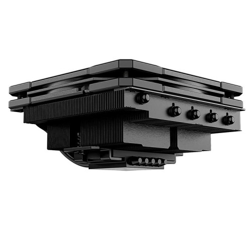 Кулер для процессора ID-COOLING IS-55 BLACK LGA1700/1200/115X/AM5/AM4 низкопрофильный высота 55mm (18шт/кор, TDP 125W, PWM, 5 тепл.трубок + медная база, FAN 120mm, черный) BOX