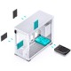 Корпус без блока питания/ Case JONSBO D31 MESH, Mini-Tower, TG, no fan, 1xUSB-A 3.2 + 1xUSB-C 3.2, mATX, mDTX, mITX White